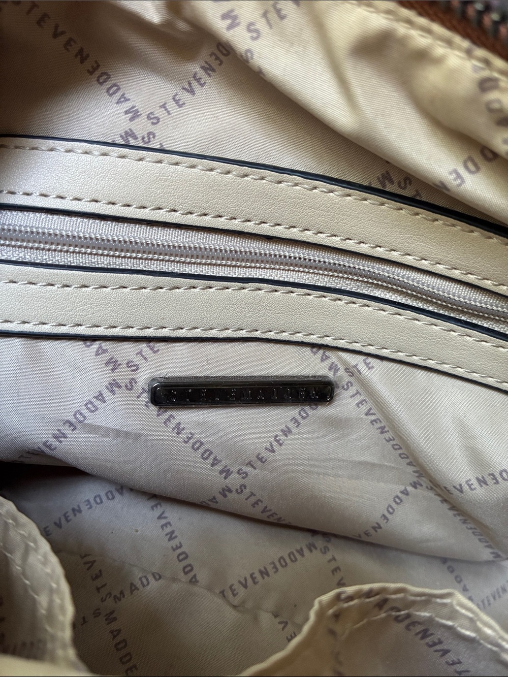 Steve Madden Small Brown Barrel Satchel - Stylish Women’s Handbag - Picture 9 of 10